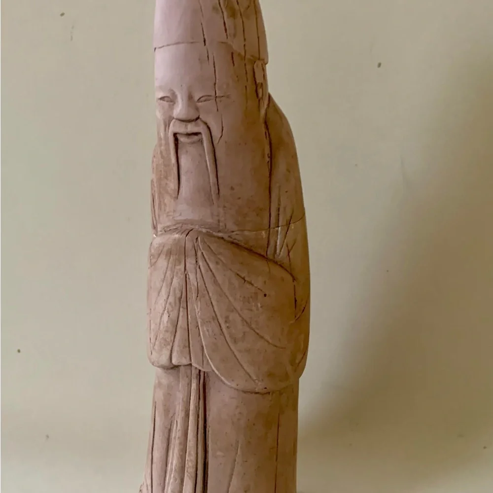 Vintage Austin Production 1975 carved Asian sculpture Sholary man - Picture 2 of 10